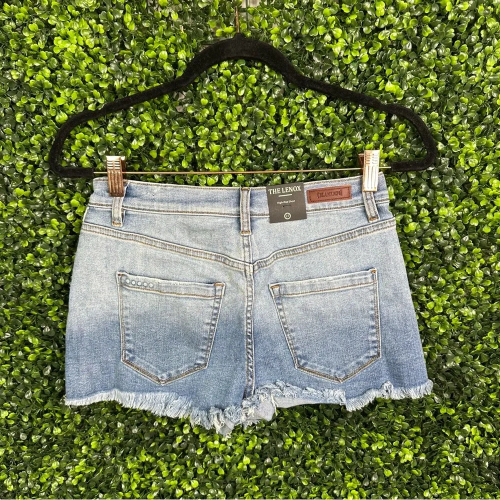 Nwt Blank NYC Light Blue Jean Shorts distressed fray‎ hem The Lenox high rise